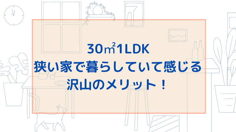 30㎡1LDK狭い家で暮らしていて感じる沢山のメリット