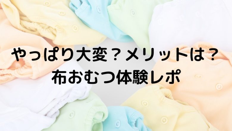 やっぱり大変？メリットは？ 布おむつ体験レポ