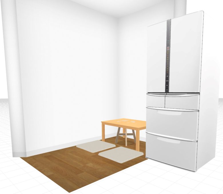 ローテーブルのダイニング　３Dイメージ