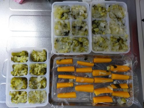 冷凍保存のストック離乳食