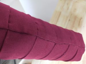 プリーツバッグの底部分