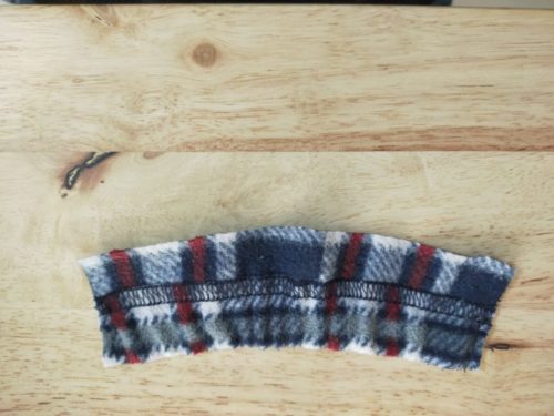 袖口の両端を縫ったところ